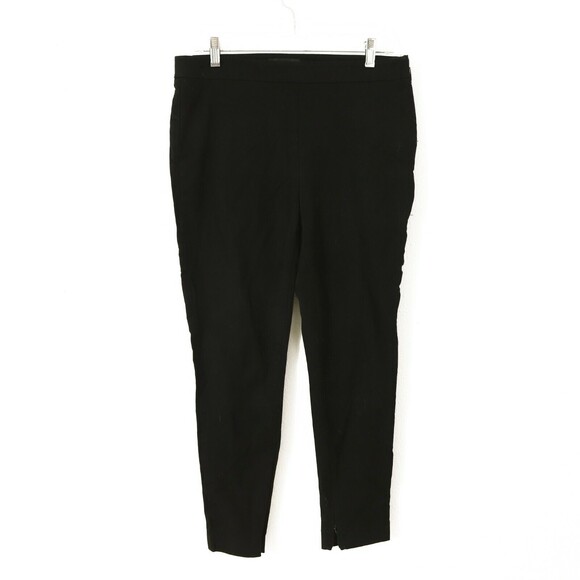 Ann Taylor Skinny Dress Pants 10 Welt Pockets Ankle Zip Stretch Black EUC B78 - Picture 1 of 5